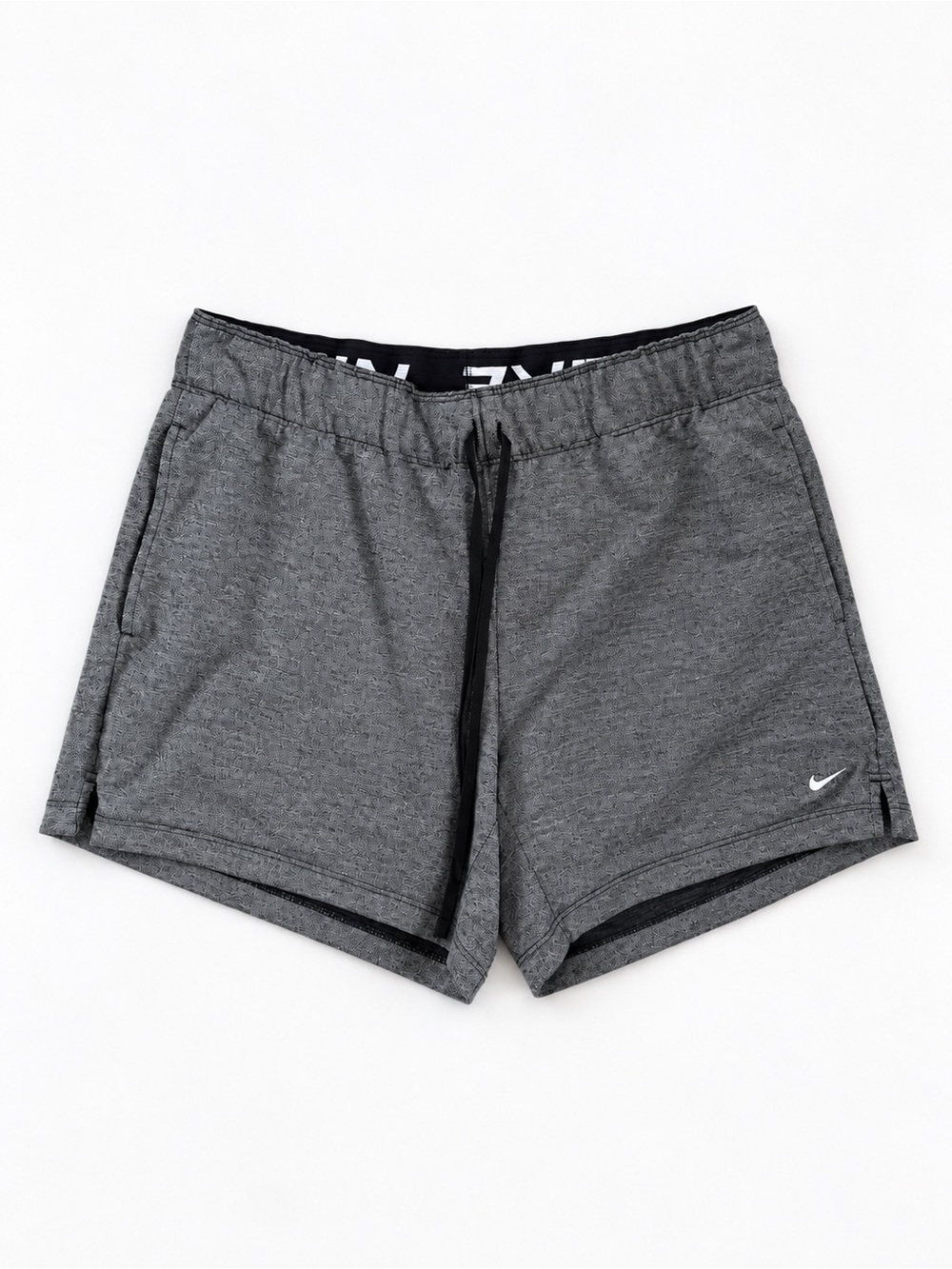 Nike Gray Fold-Over Waistband Athletic Shorts – Size Small